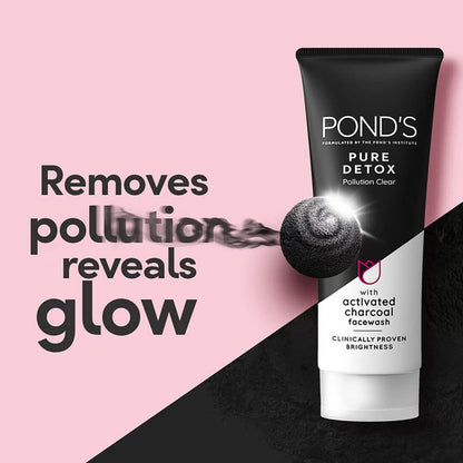 Ponds Pure Detox Activated Charcoal Face Wash 50g