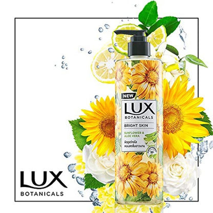 Lux Botanicals Bright Skin Sunflower & Aloe Vera Body Wash 450ml Pack of 2