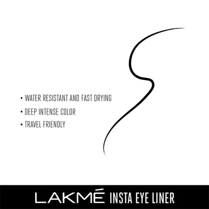 Lakme Insta Liner Water Resistant Eyeliner Black, 9ml