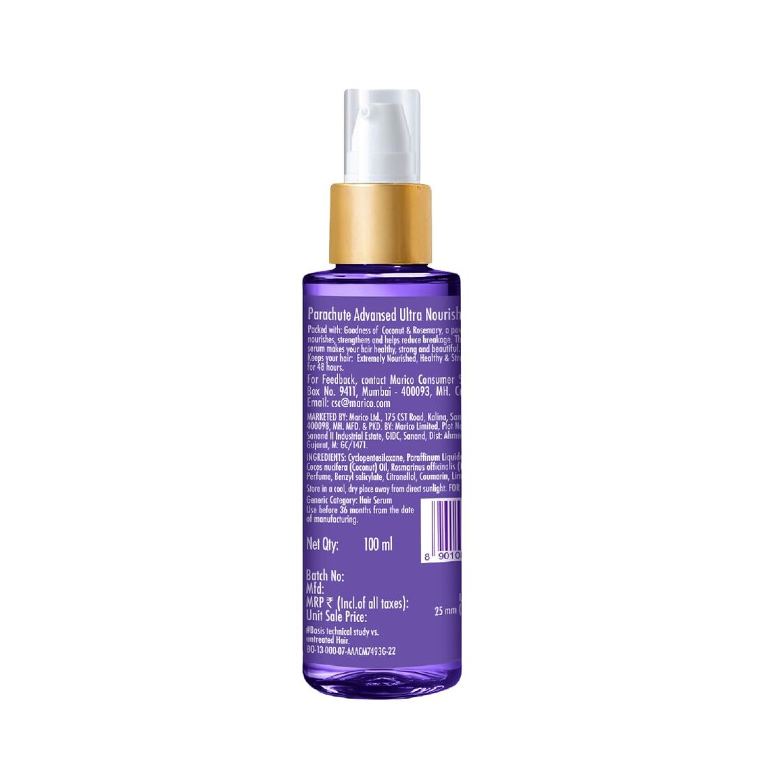 Parachute Advansed Ultra Nourish Coconut & Rosemary Hair Serum 100ml
