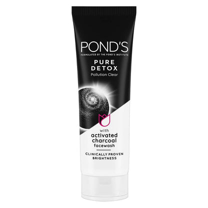 Ponds Pure Detox Activated Charcoal Face Wash 50g