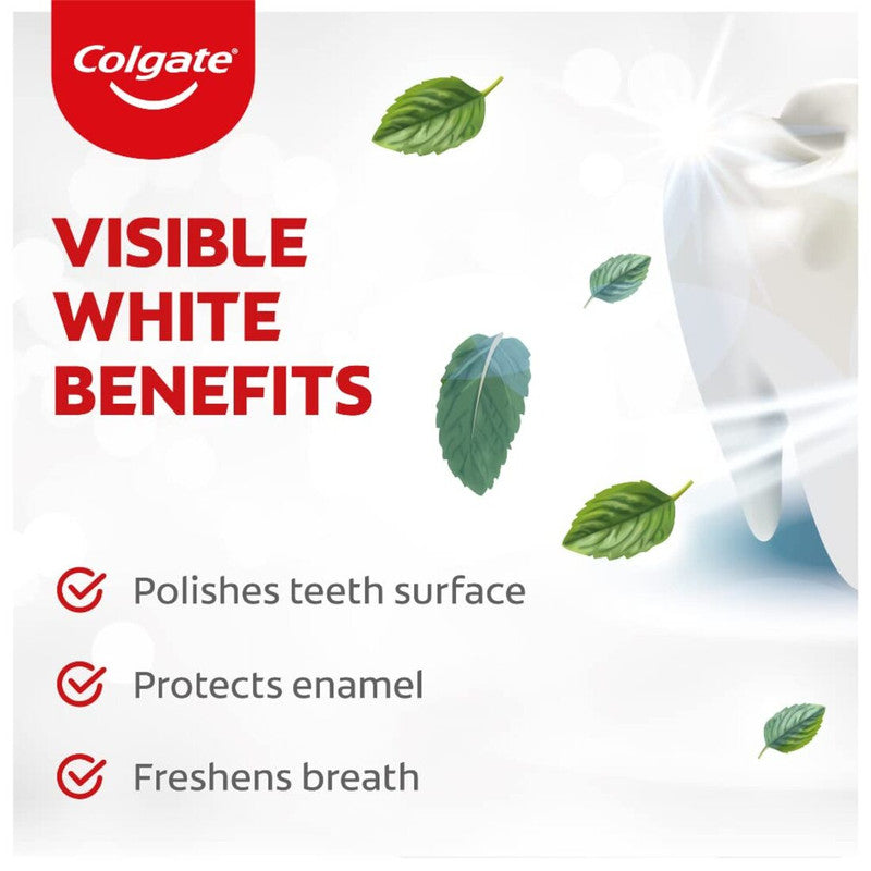 Colgate Visible White Sparkling Mint Anticavity Toothpaste (2X100g) Pack of 2