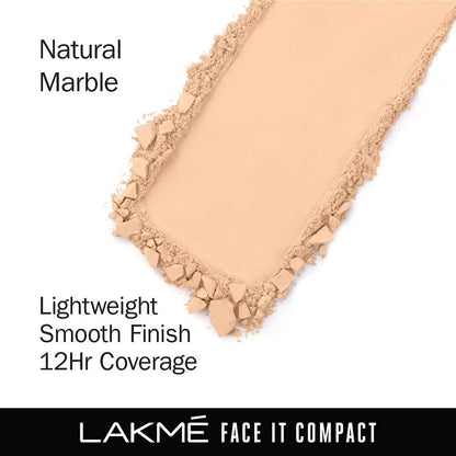 Lakme Face It Compact Natural Marble, 9g