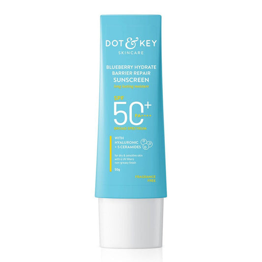 Dot & Key Skincare Blueberry Hydrate Barrier Repair Sunscreen SPF 50 PA++++ 50g