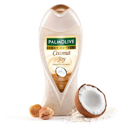 Palmolive Coconut Joy Butter With Real Fruit Seeds Body Wash 250ml Pack of 2