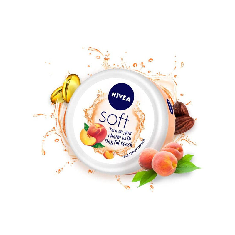 Nivea Soft Peach & Vanilla Moisturising Cream 200ml