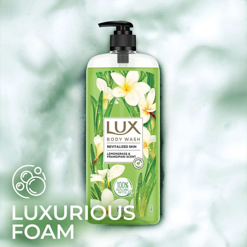 Lux Revitalized Skin Lemongrass & Frangipani Scent Body Wash 750ml Pack of 2