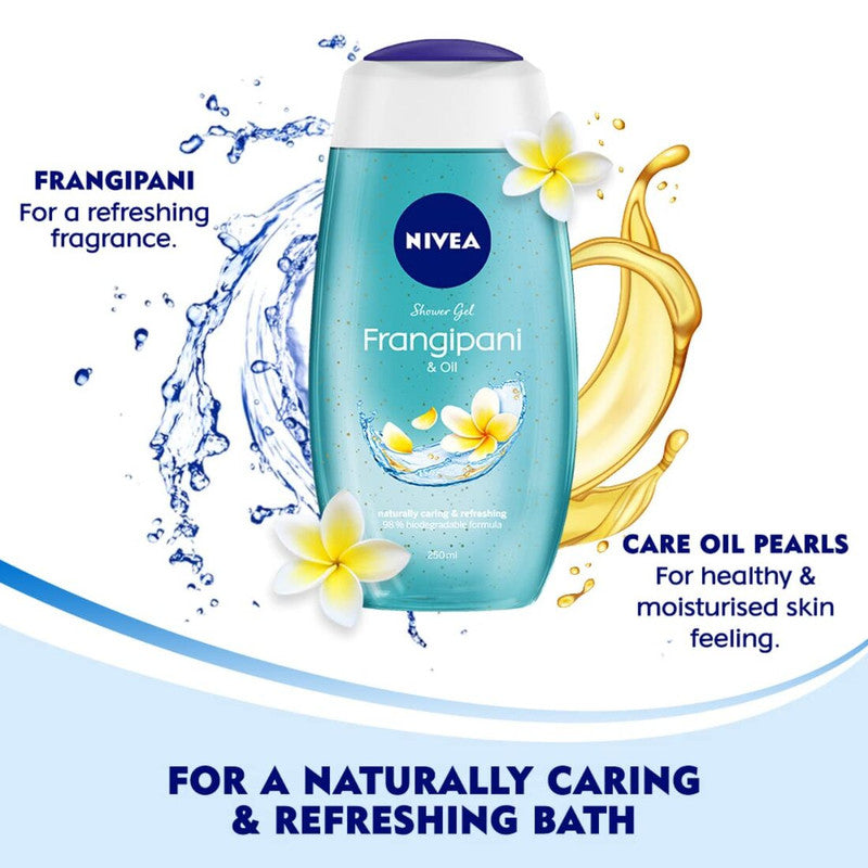 Frangipani & Oil Nivea Naturally Caring & Refreshing Shower Gel 125ml