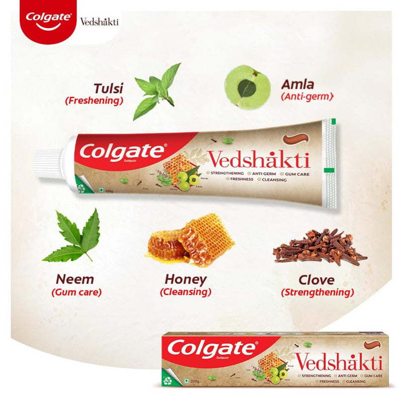 Colgate Vedshakti Toothpaste (200gm)(Pack of 2)