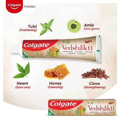 Colgate Vedshakti Strengthrning Toothpaste 100g Pack of 4