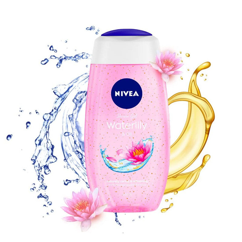 Nivea Waterlily & Oil Naturally Caring & Refreshing Shower Gel 250ml Pack of 2