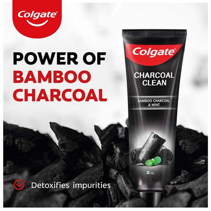 Colgate Bamboo Charcoal & Mint Clean Gel Toothpaste 120g Pack of 2