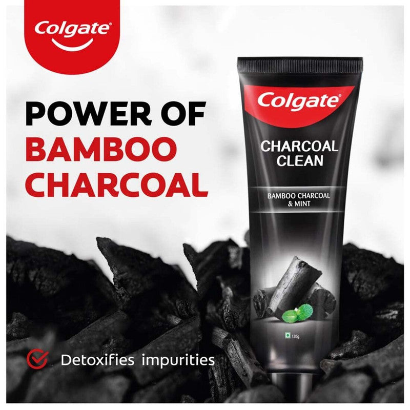 Colgate Charcoal Clean Gel Toothpaste (2x120gm)(Pack of 1)