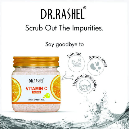 Dr.Rashel Vitamin C Skin Whitening Face & Body Scrub 380ml Pack of 3