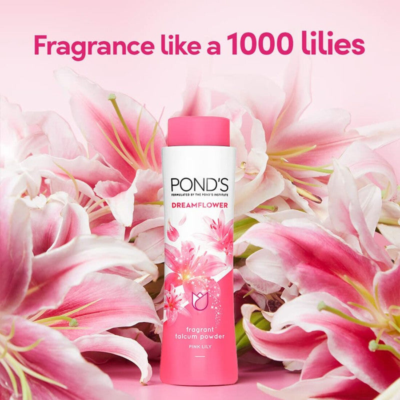 Ponds Dreamflower Frangrant Pink Lily Talcum Powder 400g Pack of 3