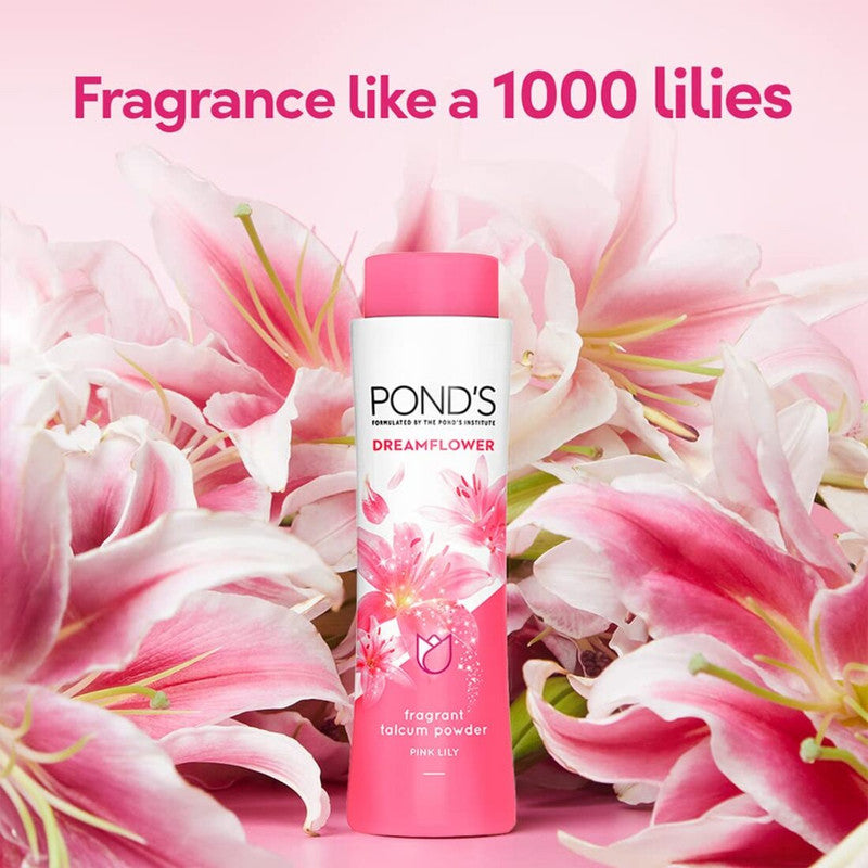 Ponds Dreamflower Pink Lily Talcum Powder (400gm) (Pack of 1)