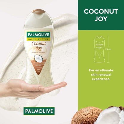 Palmolive Coconut Joy Butter With Real Fruit Seeds Body Wash 250ml Pack of 2