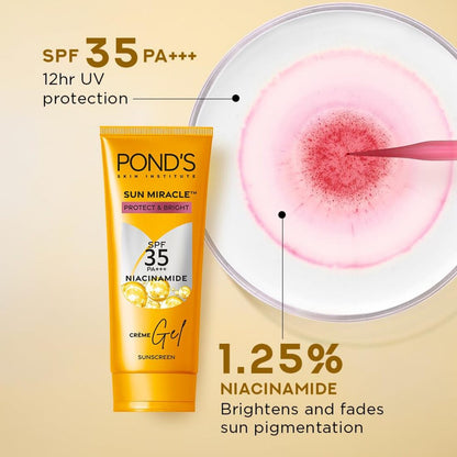 Ponds SPF 35 PA+++ Sun Miracle Protect & Bright Sunscreen Gel 50g