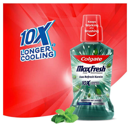 Colgate MaxFresh Longer Cooling 10X Freshmint Mouthwash 250ml Pack of 2