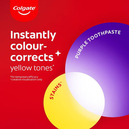 Colgate Visible White Purple Anticavity Toothpaste 100g Pack of 2