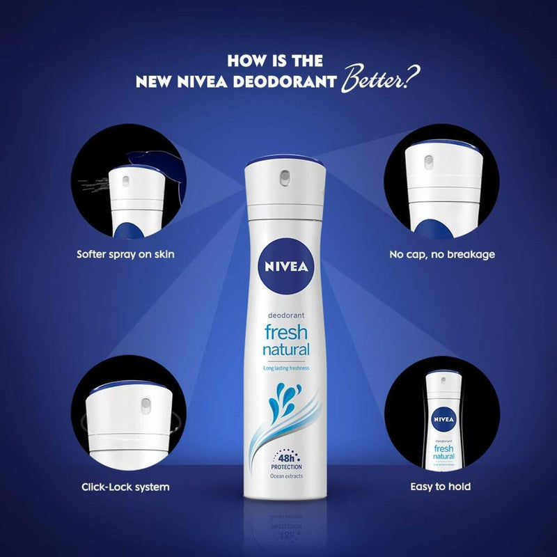 Nivea Fresh Natural Deodorant (93gm)(Pack of 2)