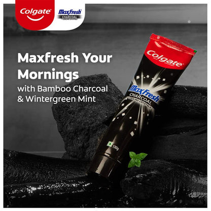 Colgate MaxFresh With Cooling Crystals 10X Charcoal Toothpaste 130g Pack of 2