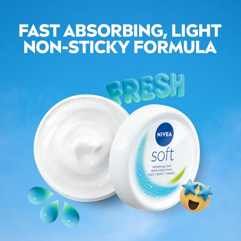 Soft Nivea Light Moisturising 24 Hour Hydration Cream 50ml