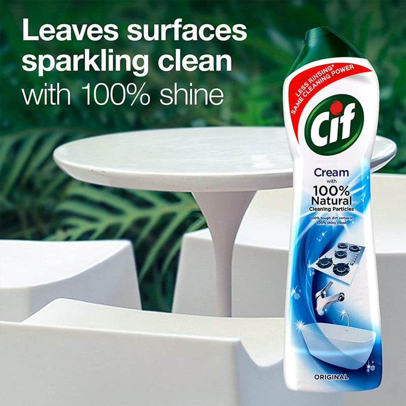 Cif With Natural Original Tough Dirt Cleaning Crème a Recurer 500ml