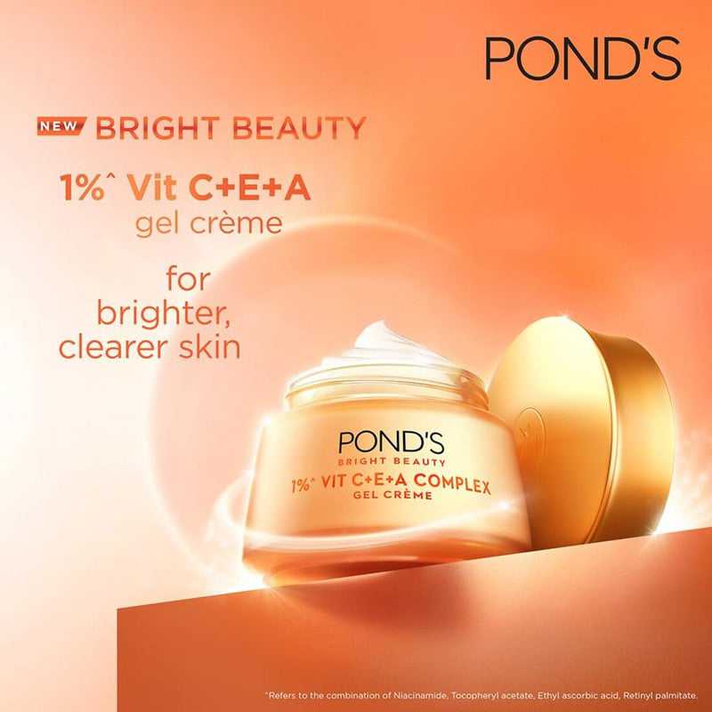 Ponds Bright Beauty 1% Vit C+E+A Complex Gel Creme 50g Pack of 3