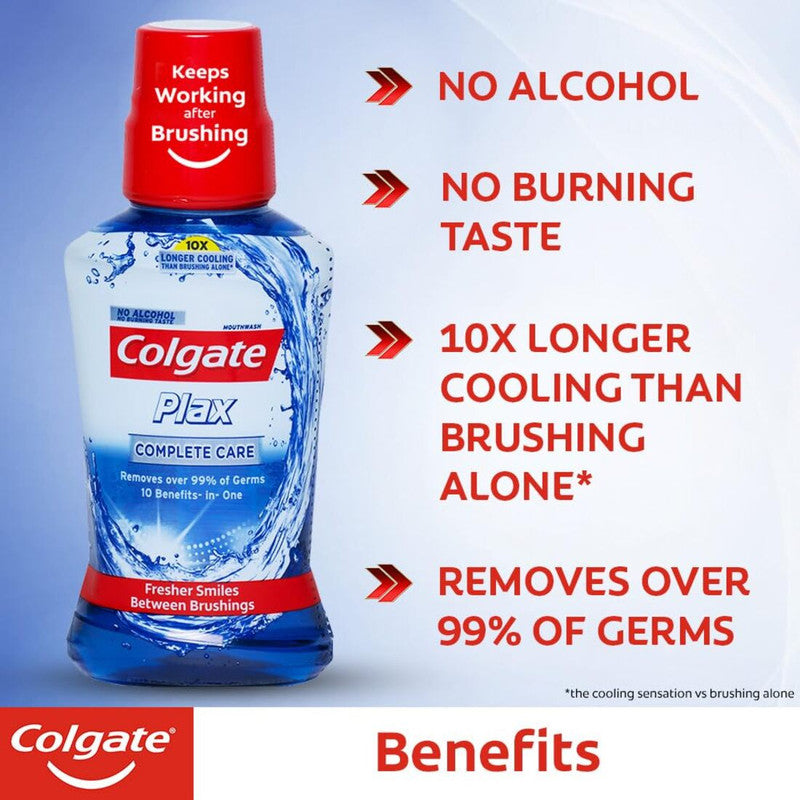 Colgate Plax Longer Cooling 10X Complete Care Mouthwash 250ml