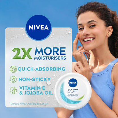 Nivea Soft Light Moisturising 24 Hour Hydration Cream 100ml