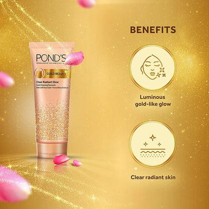 Face Wash Ponds Gold Beauty Clear Radiant Glow 50g