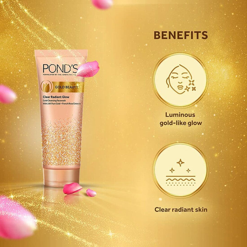 Clear Radiant Glow Ponds Gold Beauty Face Wash 100g