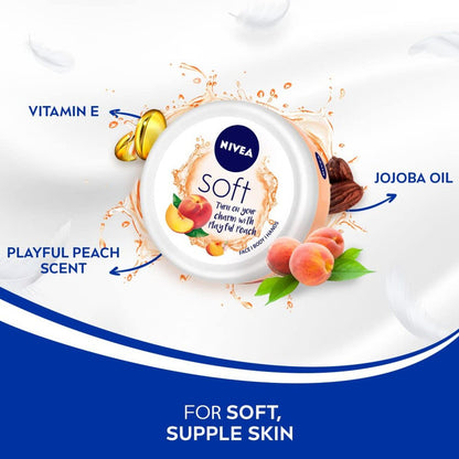 Nivea Soft Peach & Vanilla Moisturising Cream 200ml