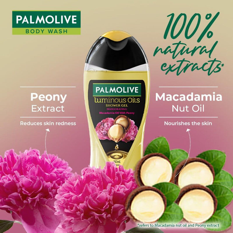 Palmolive Luminous Oil Macadamia Oil With Peony Shower Gel 250ml Pack of 2