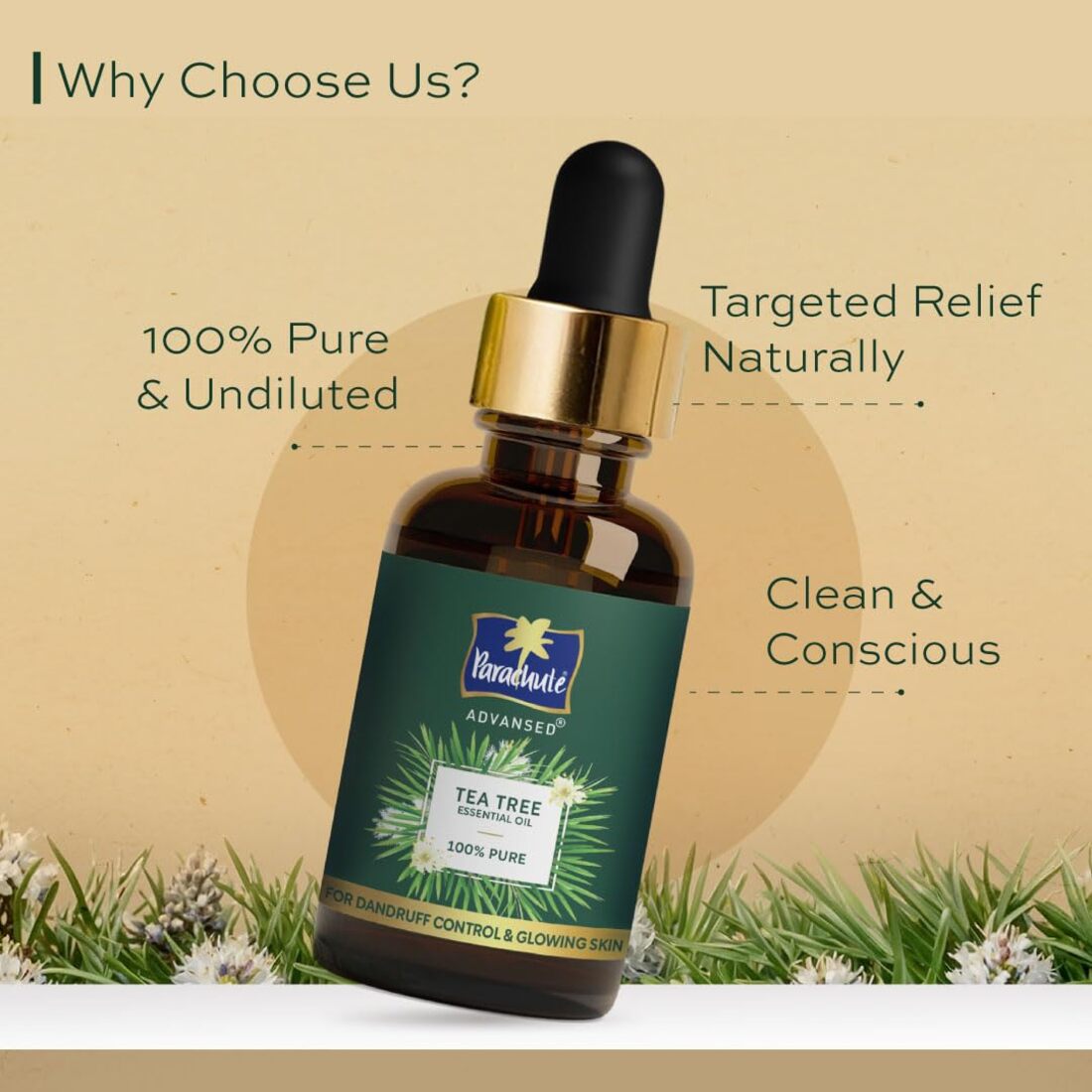 Parachute Advansed 100% Pure Tea Tree Essential Oil 14ml