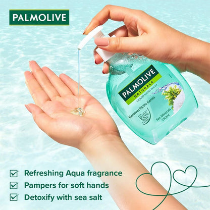 Removes 99.9% Germs Palmolive Sea Mineral Hand Wash 250ml