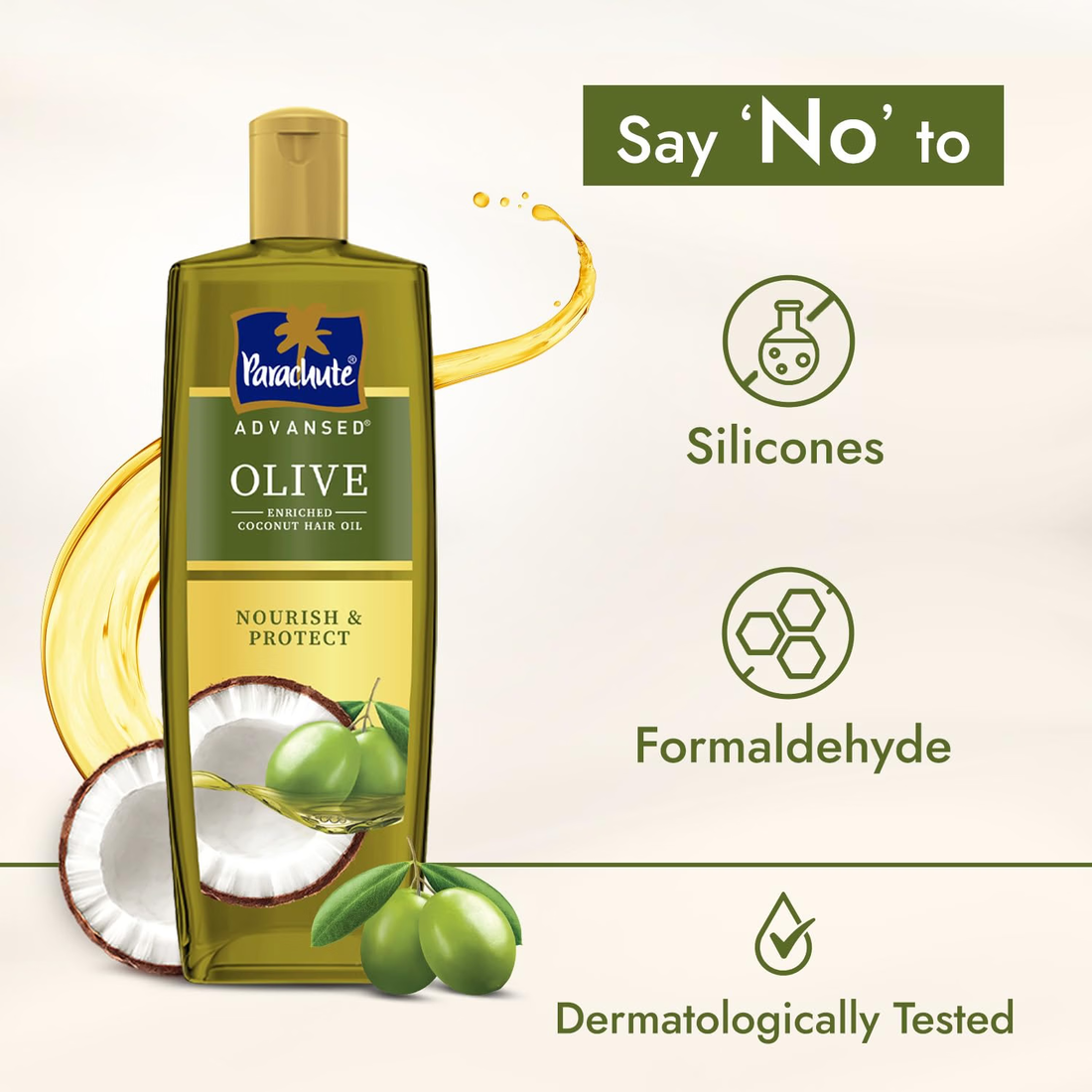Parachute Advansed Olive Enriched Coconut Hair Oil 300ml
