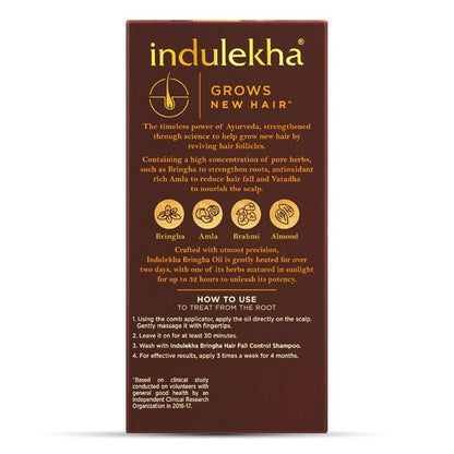 Indulekha Ayurvedic Grows New Hair Bringha Hair Oil 100ml Pack of 4
