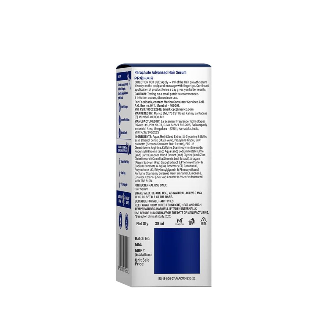 Parachute Advansed Prohair 30 Days Hair Growth Serum 30ml