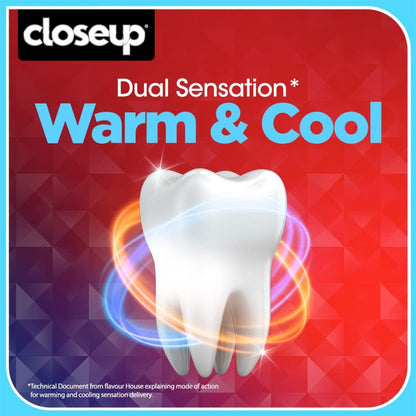 Closeup Fire+Freeze Extreme Cool Sensation Toothpaste 150g Pack of 4