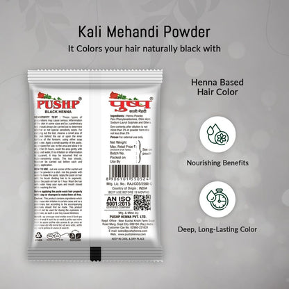 Pushp Black Henna Nourished Hair Powder 10g