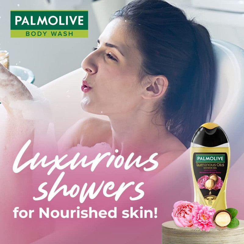 Palmolive Luminous Oil Macadamia Oil With Peony Shower Gel 250ml Pack of 2