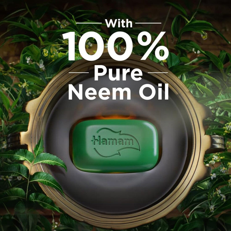 Hamam 100% Pure Neem Oil Soap (3X150G)(1N X 100G) Pack of 2