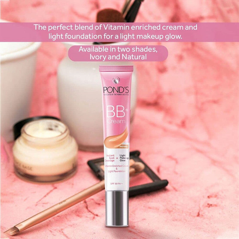 Ponds Bright Beauty BB+ Fairness Cream Spf 30 Natural Tube Of 30G