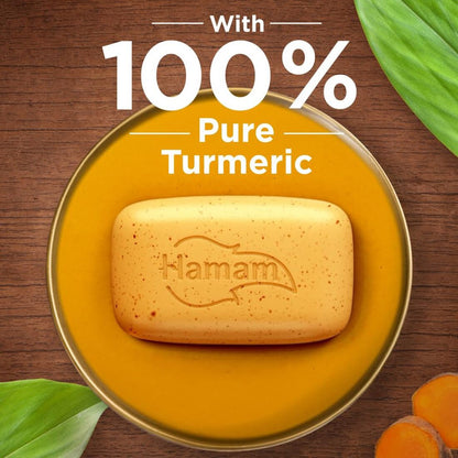 Hamam 100% Pure Turmeric Scrub Soap (3x150g) Pack of 2