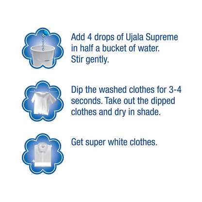 Ujala Supreme Whiteness of Clothes Fabric Whitener 250ml Pack of 3