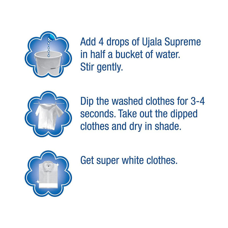 Ujala Supreme Whiteness of Clothes Fabric Whitener 75ml Pack of 4