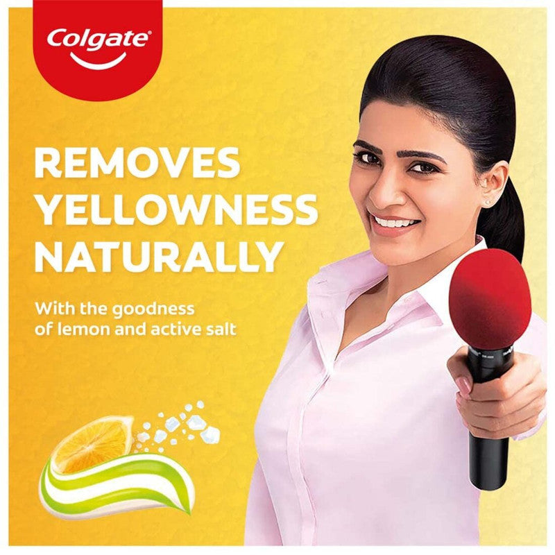 Colgate Anticavity Healthy White Toothpaste Active Salt Lemon 200gm