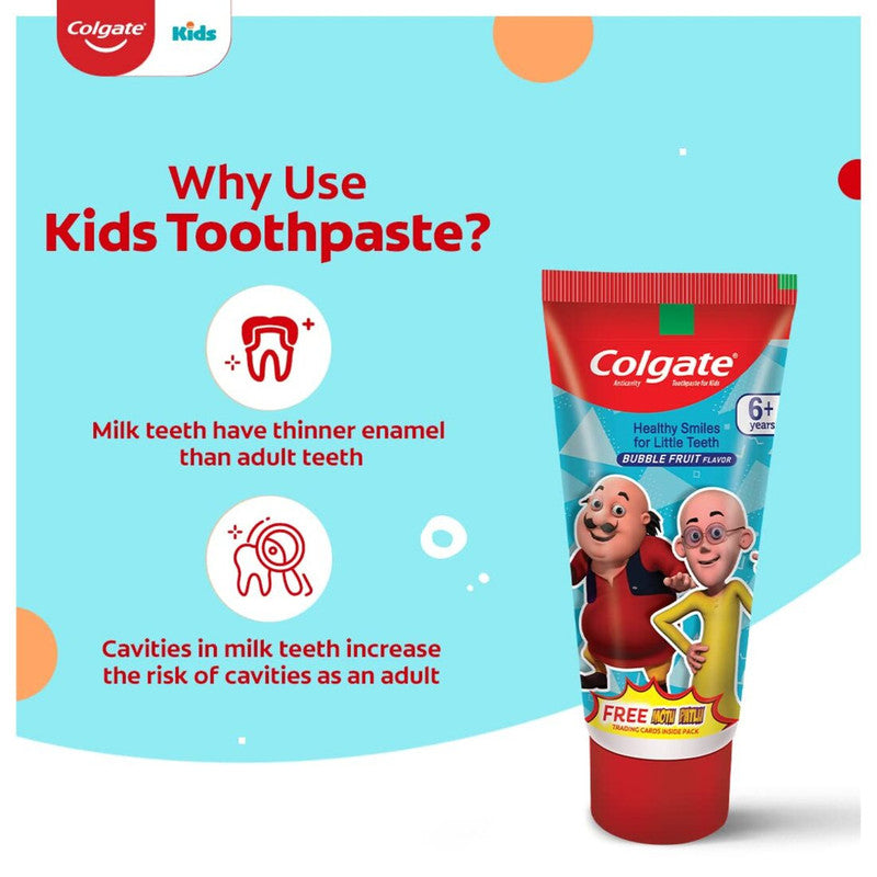 Colgate Bubble Fruit Motu Patlu Anticavity Kids Toothpaste 80g Pack of 2